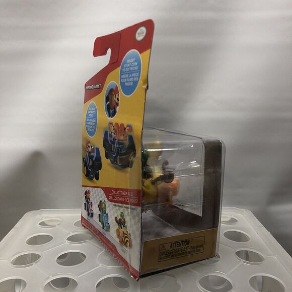 Nintendo Super Mario Bros. Mario Kart Luigi Pull-N-Go Coin Racers Toy Car - Picture 5 of 13